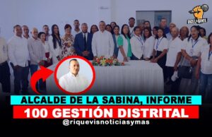 Alcalde de la Sabina, presenta informe de los primeros 100 días de gestión distrital