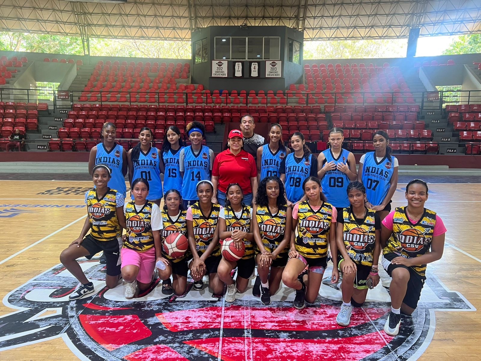 Indias Club San Vicente derrota Liga Rubén Abreu en intercambio basket U14 y U16 femenino
